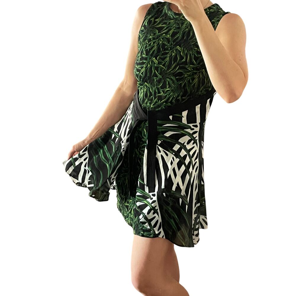 Proenza Schouler Tropical Print Mini Dress Silk Size 4 - Picture 2 of 9